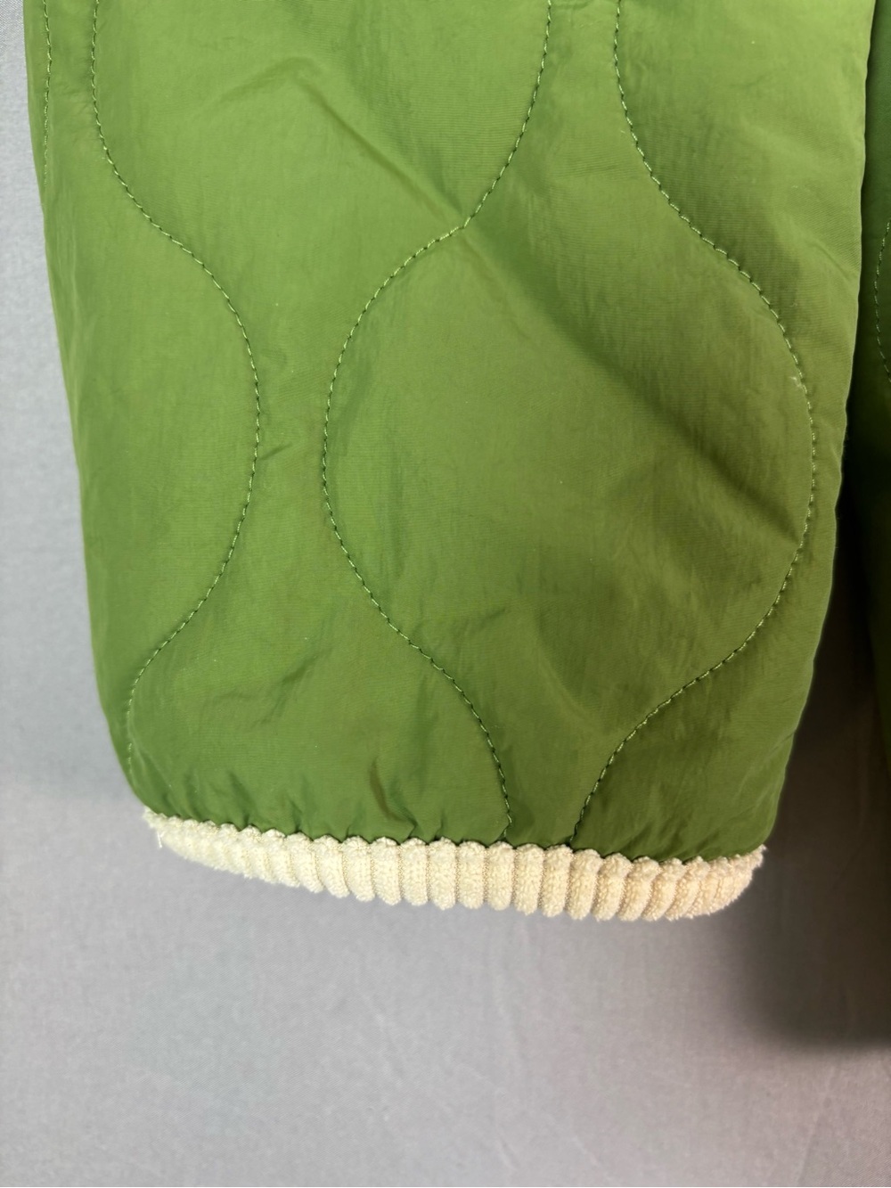 Stunning HEYSON Quilted Green Jacket with Cream Trim and Buttons Large NWT - Picture 10 of 10